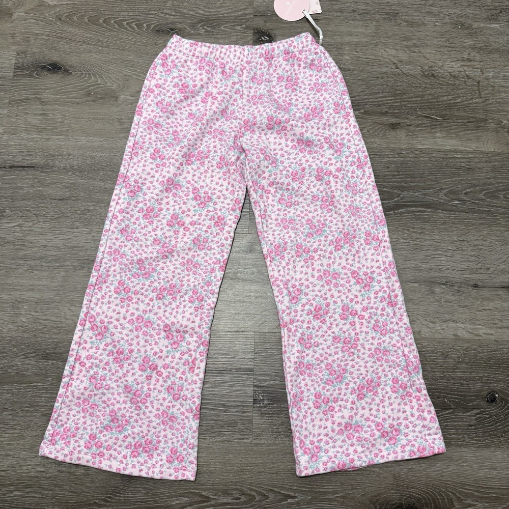 LoveShackFancy x Target Women's L Rose Pink Floral Pants Wide Leg NWT